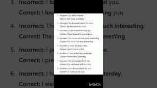 Incorrect and correct english sentences #shorts #youtubeshorts #ytshorts #english #learnenglish