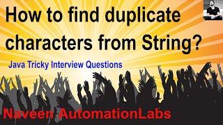 Important Interview Question: How to Print count of duplicate characters from String? || #Hackerrank