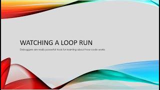 Stage 1#5 Using Breakpoints in the Eclipse Debugger to Watch a While Loop Run