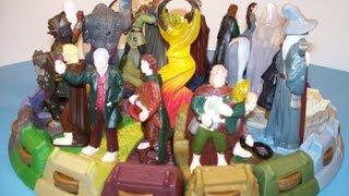2001 BURGER KING THE LORD OF THE RINGS FELLOWSHIP OF THE RING FULL SET OF 19 MOVIE TOYS REVIEW