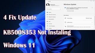 Update KB5008353 Not Installing On Windows 11 - 4 Fix How To