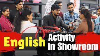 English speaking activity at showroom | learning practically Spoken English | WellTalk Institute