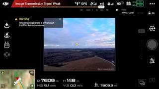 DJI Inspire 2 Range Test at 2.4GHz - 8.1km / 5 miles