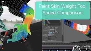 MAYA 3d Skinning speed comparison: Mouse vs VR