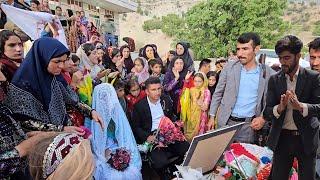 Nomadic wedding celebration. Iranian traditions in weddings