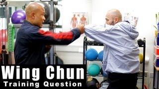 Wing Chun training - wing chun how to deal with the chain punch Q14