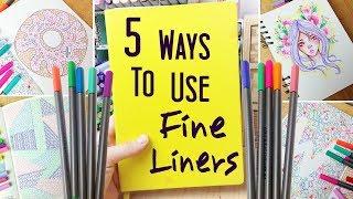 5 Ways to Use Fineliners in Your Sketchbook - Doodle/Drawing Ideas to Fill a Sketchbook