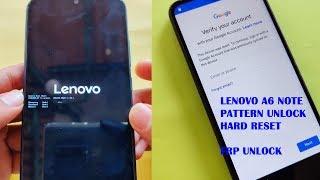 Lenovo A6 Note Pattern Unlock + FRP Bypass | A6 Note hard reset