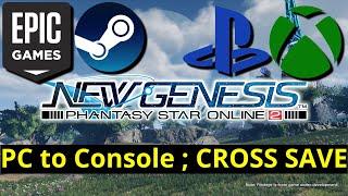 Cross Save ; link  account ; PSO2 New Genesis PC to PS4 ; Phantasy Star Online 2