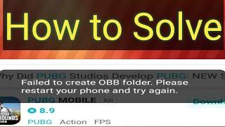 Failed to create obb folder please restart your phone and try again|| tap tap || problem pubg mobile