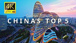 Top 5 Richest Cities in China  in 4K ULTRA HD 60FPS Video by Drone