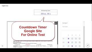 Simple and Free  to Make a Countdown Timer on Google Sites