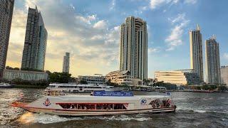  4K HDR | $1 Only! Chao Phraya River Sunset Boat Tour 2024 ️ ️