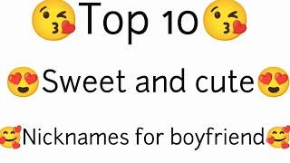 Top 10 sweet and cute nicknames for boyfriend | nicknames for boyfriend | #funtime