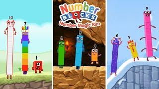 Numberblocks Number Magic Run - Numberland, Caves, Mountains | CBeebies Go Explore Game