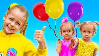 Balloon Song for children | Nursery Rhymes by Maya and Mary