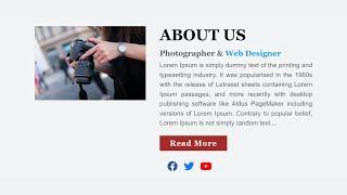 How To Create a Responsive About Us Page Using HTML and CSS | Read More Read Less Button