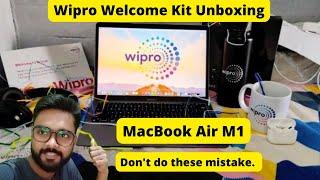 Wipro welcome kit unboxing [MacBook Air M1] || Wipro project engineer kit