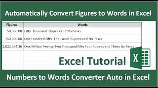 Automatic Convert Number to Words in Excel| #exceltutorial #computer #excelformulas @shujaahmed08