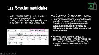 Modulo II - Funciones en Excel - Sesión 07 - Funciones Matriciales