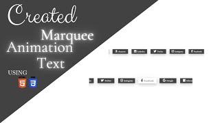 How to create Marquee Text Animation |Marquee css style