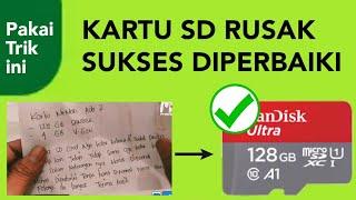 Berhasil memperbaiki Kartu memory sd card rusak tidak terbaca di ponsel milik sahabat mc