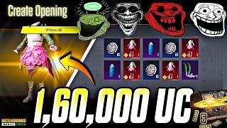 1,60,000 UC For JONATHAN SET | BGMI WORST CRETE OPENING  - Tinkoo Gaming