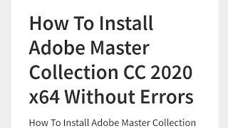 Adobe Master Collection CC 2020 x64