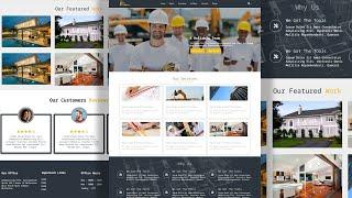 How to create construction website with html css | Construction website