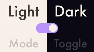 Light / Dark Mode Toggle with HTML , CSS & JavaScript