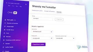 One ID tizimdagi login va parolni qayta tiklash