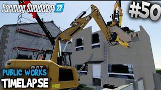  Impressive Demolition of a House with Heavy Machinery Public Works in FS22