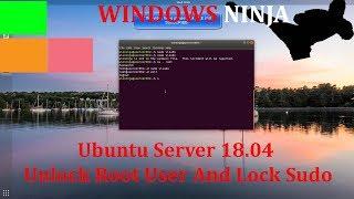 Ubuntu Server 18.04 - Unlock Root User And Lock Sudo