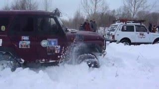 УАЗ Патриот, Буханка, Паджеро 2 по глубокому мокрому снегу / UAZ, Pajero in deep snow