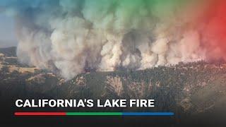 Aerial video shows large smoke plumes over California's Lake Fire | ABS-CBN News