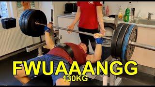 Bench Press 16 years old 130KG 4 weeks out!