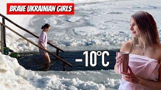 Winter Ice Bathing l Holidays in Ukraine