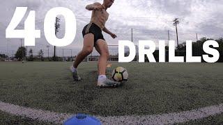 40 TRAINING DRILLS FOR FOOTBALLERS | FULL DRILL PLAYLIST