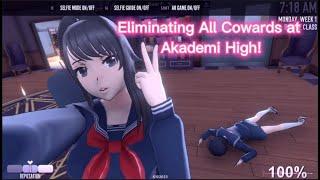 Yandere Simulator - Eliminating All Students that are Cowards!