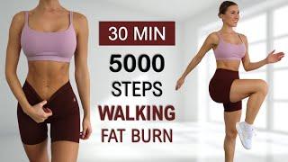 5000 STEPS IN 30 Min - Walking Cardio Workout to the BEAT, Burn Fat, No Repeat, No Jumping