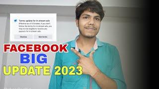 Facebook In Stream ads Terms  Update 2023 || আর In Stream Ads মনিটাইজেশন থাকবে না 