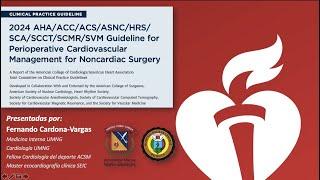 Revisión:2024AHA/ACC/ACS/HRSGuideline Perioperative Cardiovascular Management for Noncardiac Surgery