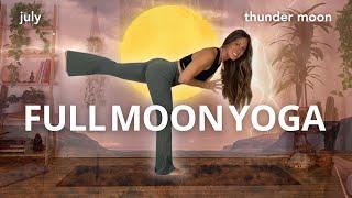 FULL THUNDER MOON YOGA ️ “calm in the storm” full body yoga [30 mins] Full Moon Yoga