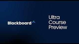 Course Preview in Blackboard