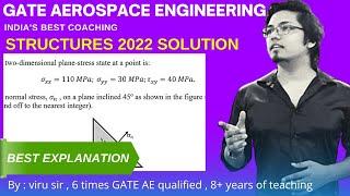 Aerospace Engineering GATE 2022 aircraft structure complete solution ,best coaching concept library