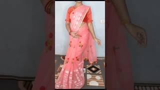 Latest organza saree draping tutorial with perfect pleats for beginners #sarees #fashion