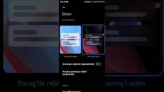 Redmi telefon ekranini tungi rejim holatida ekranini yorugʻ qilish