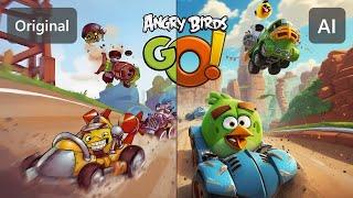 Angry Birds GO! Main Theme, but it is continued by AI.