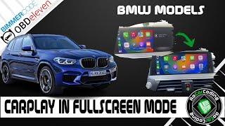 CARPLAY IN FULLSCREEN MODE CODING | BMW X3 | #BIMMERCODE & #OBDELEVEN
