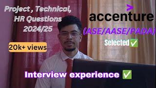 Accenture ASE/AASE interview experience 2024 | How I got selected at first attempt